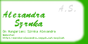 alexandra szrnka business card